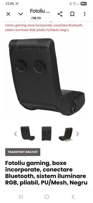 Fotoliu gaming de podea