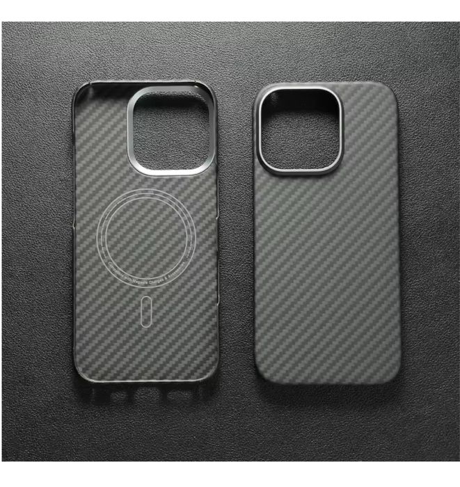 Iphone 13/14/15/16 Pro Max Plus - Husa Hard Real Fibra Carbon Subtire