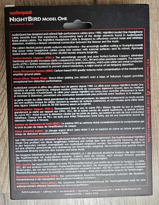 Cablu casti Audioquest NightBird model one 4 metri