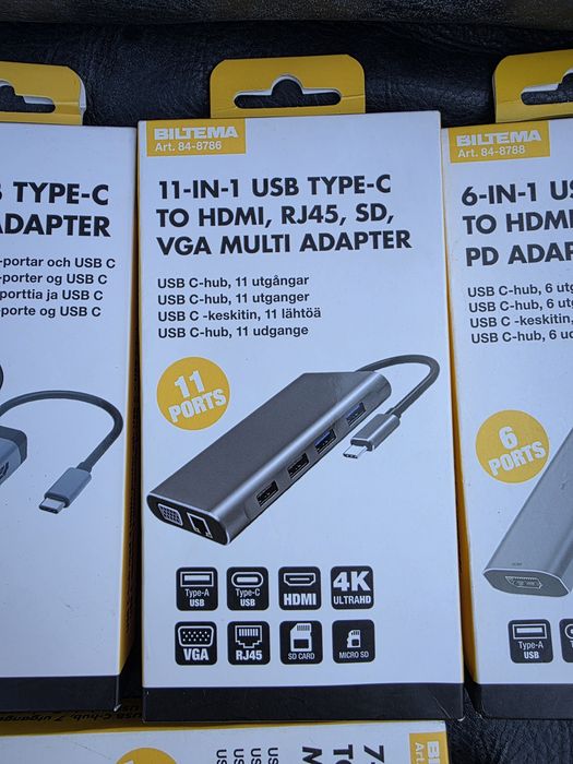 Hub USB-c BILTEMA original Suedia, sigilat, preț fix