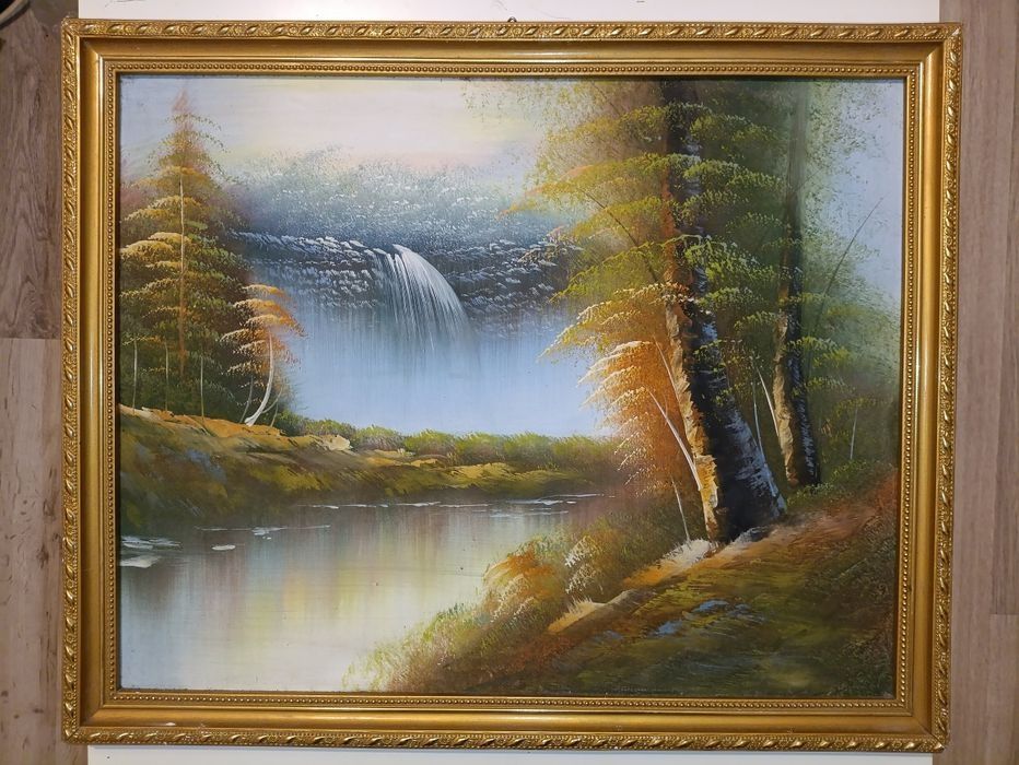 Tablou Pictat "Lacul Munților la Răsărit" Anul 1998