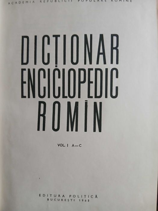 4 volume "Dictionar Enciclopedic Romin"