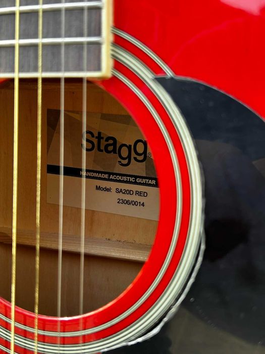 Акустична китара син Stagg SA20D RED