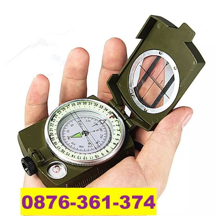 Уникат Професионален Метален Призматичен компас ориентир подарък