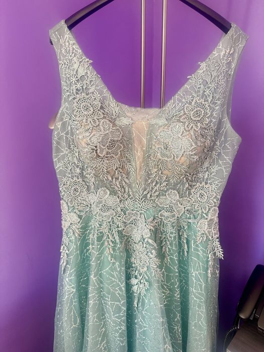 Официална дълга рокля, голям размер XL