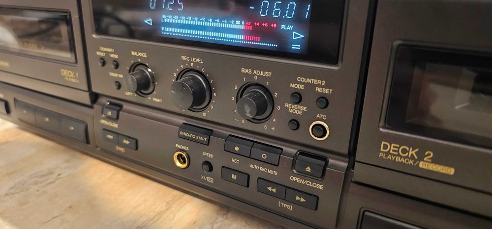 Dublu deck Technics RS-TR777 autorevers, HX-Pro, ATC, Bias, stare foarte buna, cu test video!