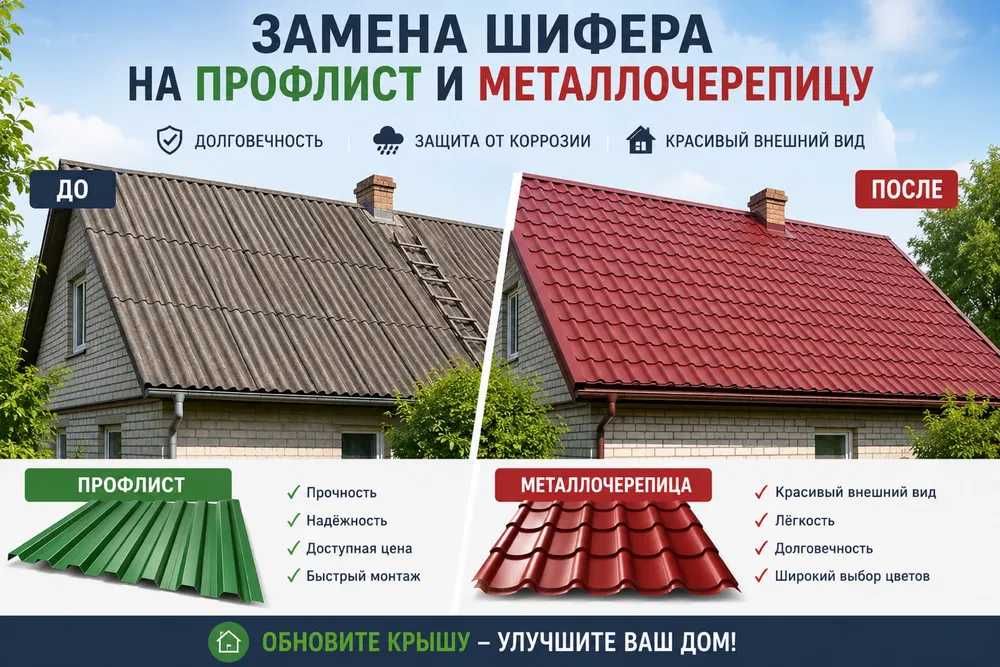 Ремонт крыши с материалом.Гарантия.