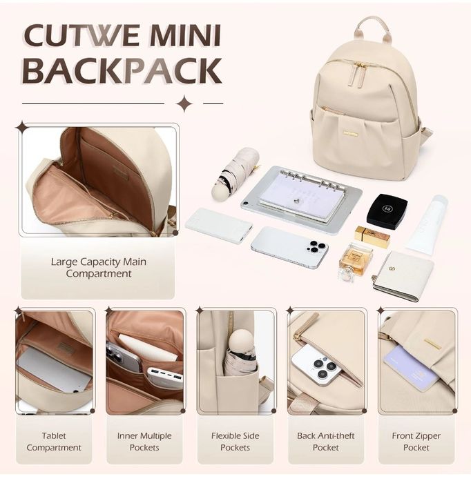 Градска раница Golf Quality в бежово. Нова!