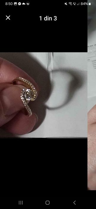Inel aur Dubai  18 k cu diamante naturale .