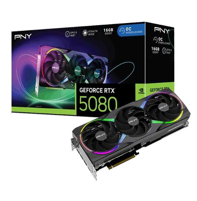 Видео карта PNY GeForce RTX 5080 16GB ARGB Triple Fan OC