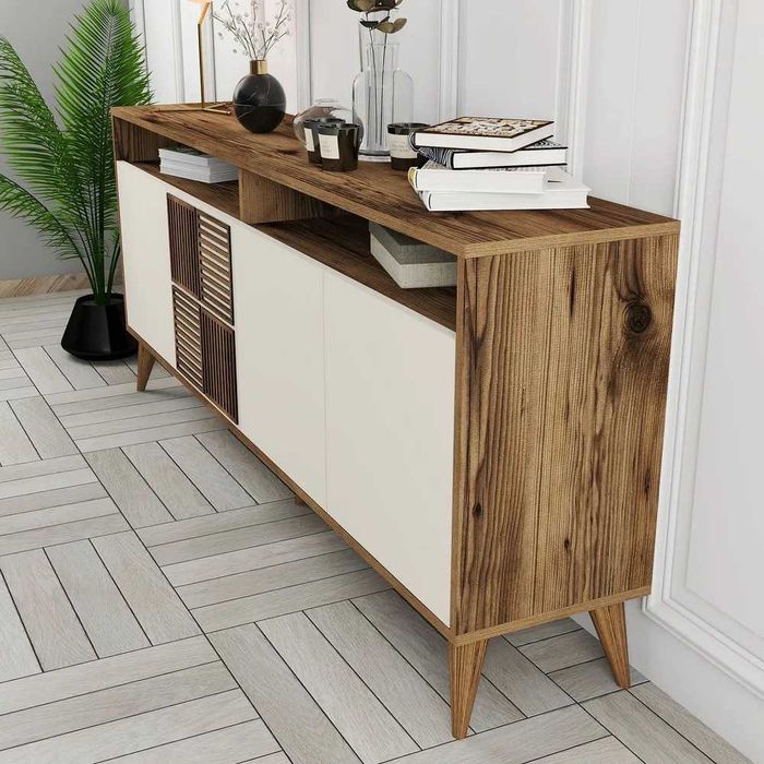 Comoda Milan cu aspect de lemn de nuc din MDF Superba Bucuresti