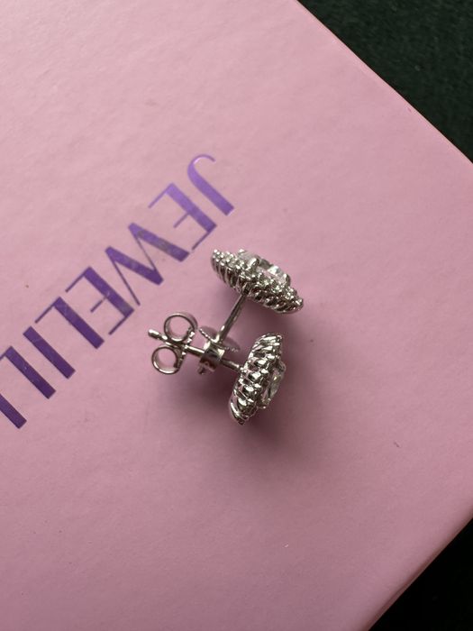 Cercei AUR alb 14K 2.93g de la Teilor cu certificat asociat