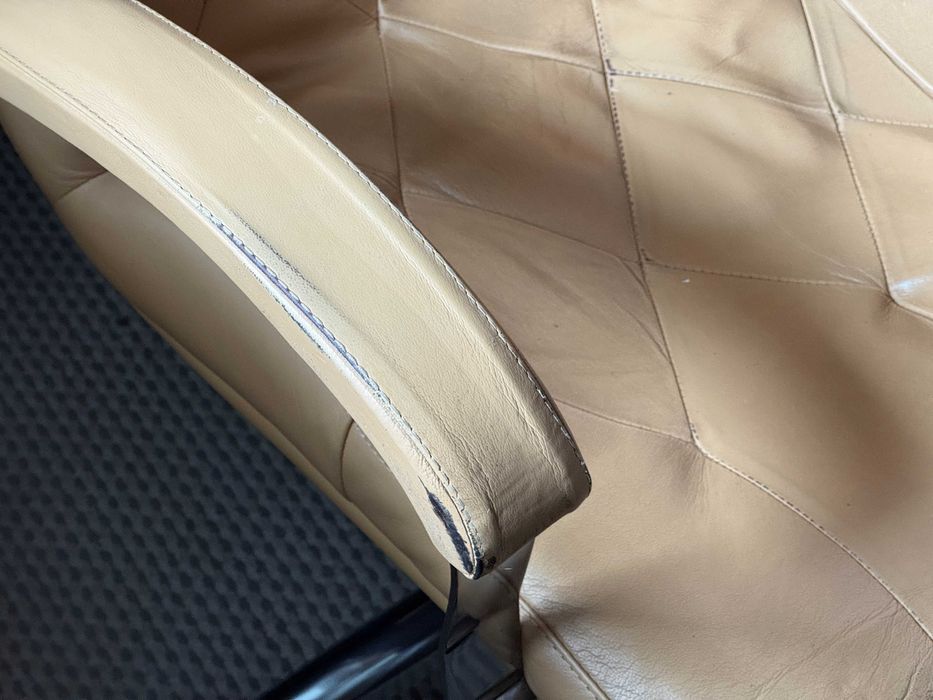 Scaun directorial CUBA piele naturala culoare ocru