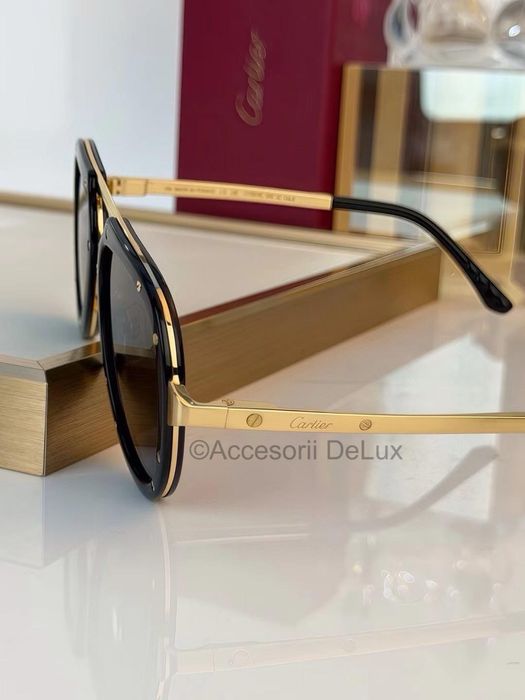 Ochelari de Soare Cartier CT0879S Noi Full Box Santos De Cartier  Gold