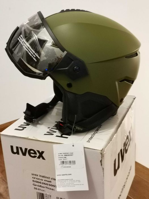 Casca schi UVEX Instinct visor crocodile mat, marime M/L (59-61 cm)