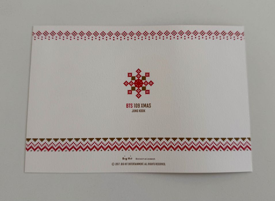 BTS Bts Jungkook Shibuya 109 Xmas Limited Edition 2017 Postcard