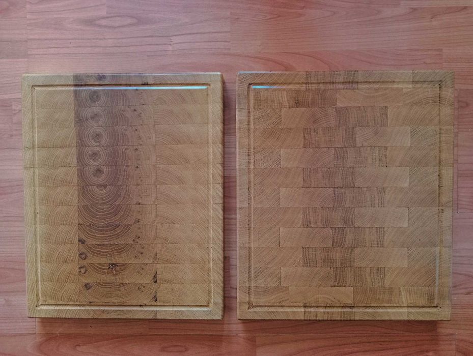 Tocator din lemn cu fibra intoarsa