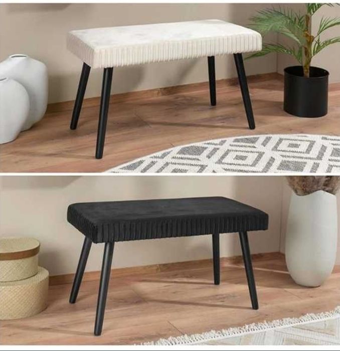 Голяма кадифена табуретка,пейка за антре, спалня