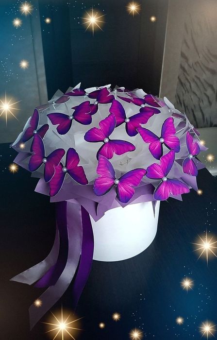 Букеты из бабочек и ароматного мыла