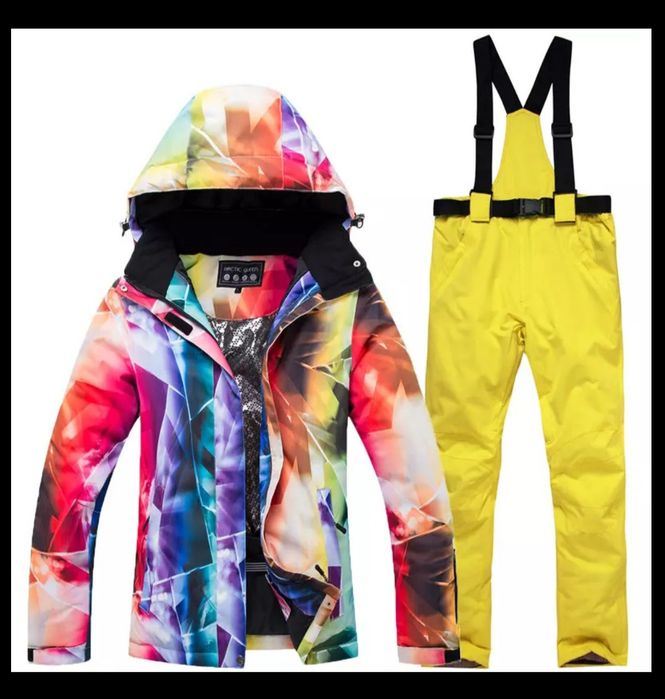 мужская женская унисекс лыжная куртка комбенизон горнолыжный костюм