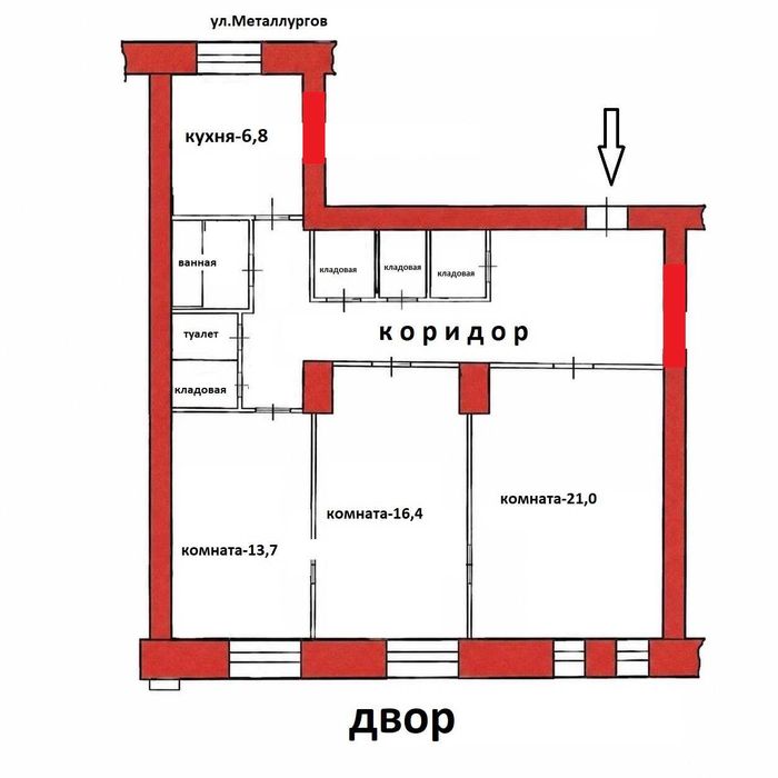 Редкое предложение: «сталинка» (86 м²) на идеальном 2-м этаже!