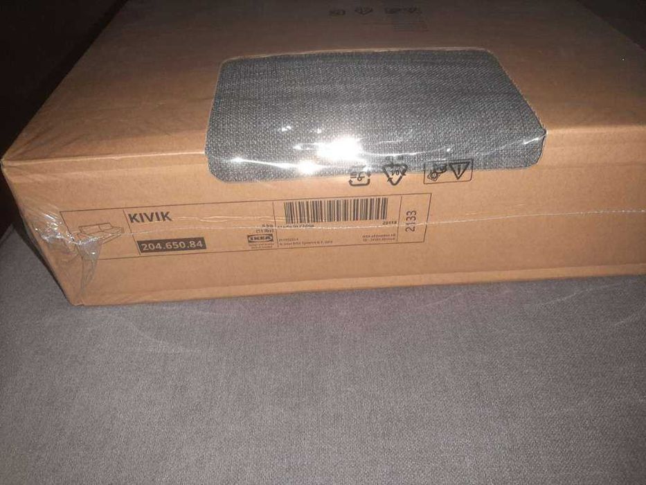 Nou, Ikea HUSA pentru canapea KIVIK 3 locuri Hillared gri inchis.