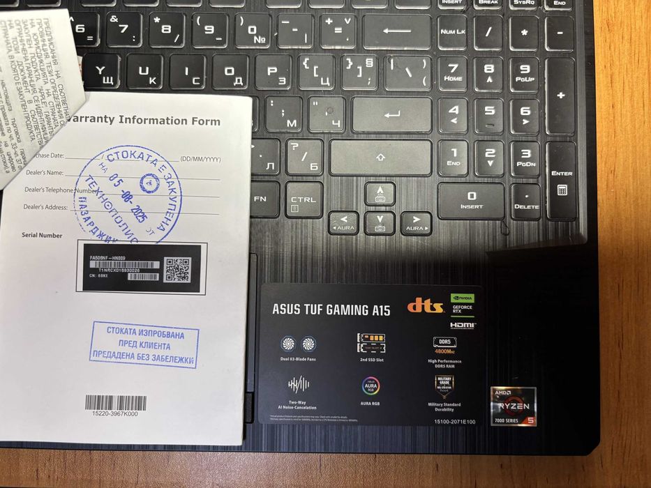 ASUS TUF Gaming A15 FA506NF с гаранция