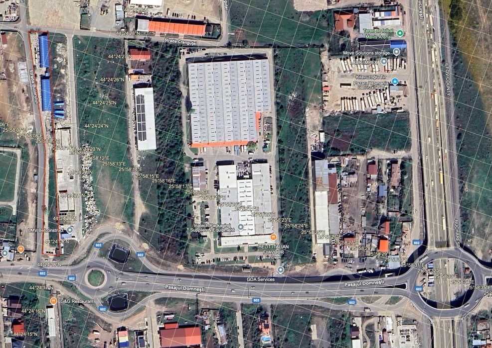 Pasaj Domnesti Teren 4725 mp 2 hale x 440 mp