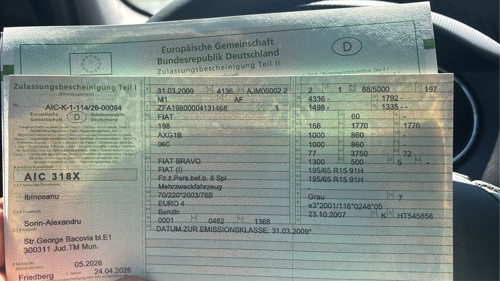 Fiat Bravo 1.4i / Euro5 / Provenienta Germania