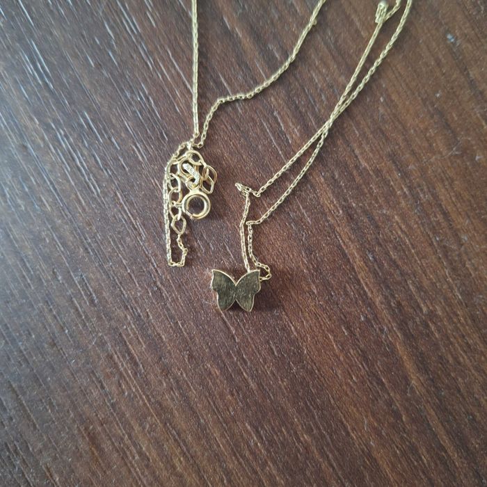 Lantisor aur 14k fluture mobil