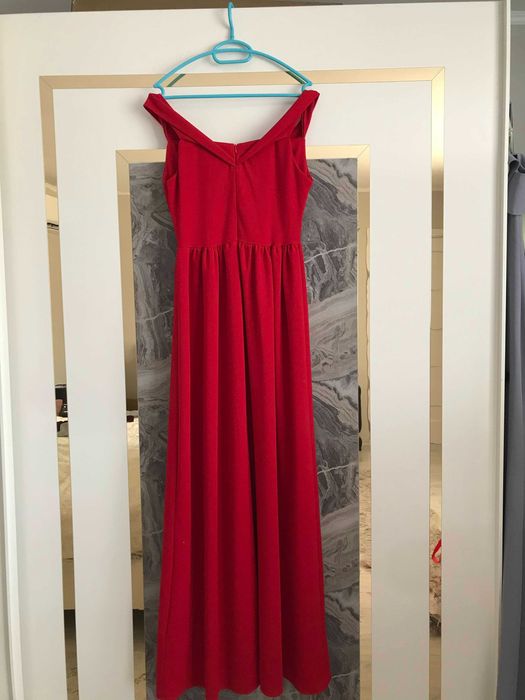 Официална дълга червена рокля