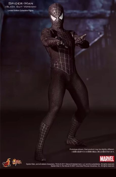 Hot Toys Spider-Man 3  (Black Suit) Deluxe 1/6th