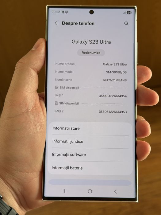 Samsung S23 Ultra 512 Gb culoare Alb