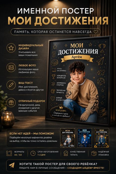 Подарки с вашим дизайном. Постеры, холсты, магниты. Giftify.uz