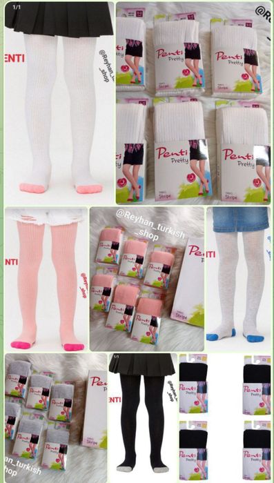 Kolgotki dlya devochek gladkiy 100% hlopok bambuk