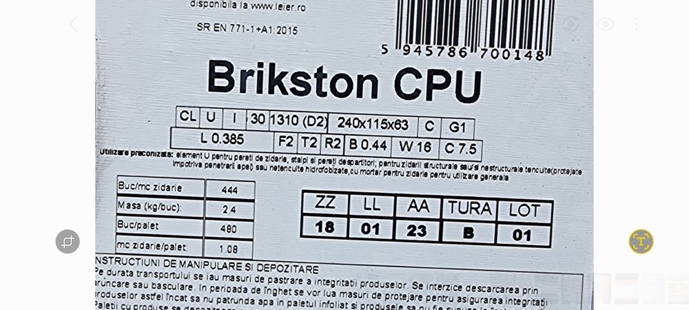 Caramida Leier cpu brikston variante,schimb