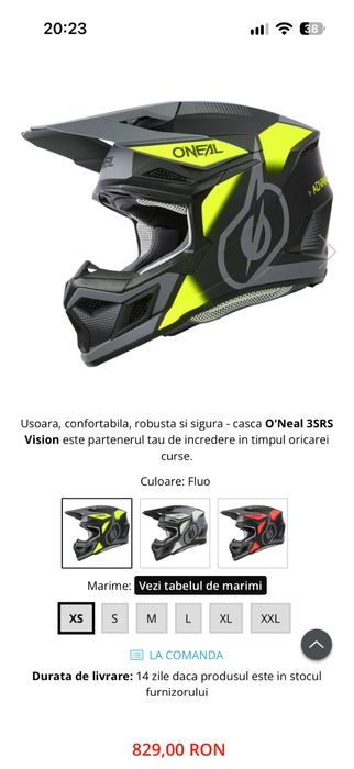 Vand casca full face oneal  noua