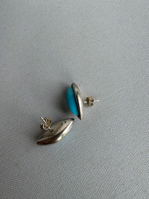 Cercei din argint si turcoaz