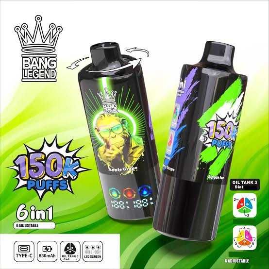 Vape Bang Legend 150.000 puffs, 6 in 1 (model 2026)
