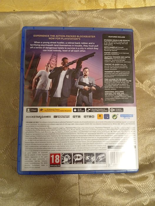 Продам диск пс5 гта5