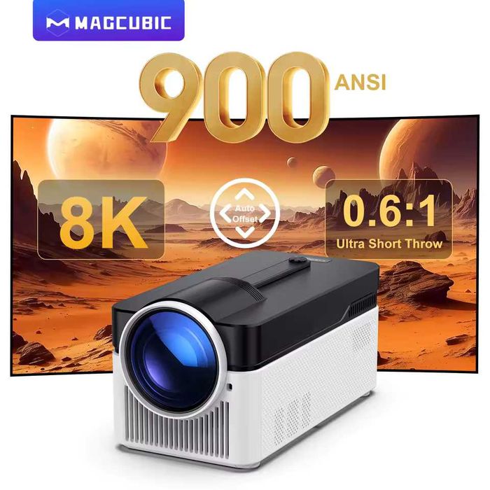 Смарт LED Проектор Magcubic® HY450 Android 8K 900ANSI 0.6:1 40-200"