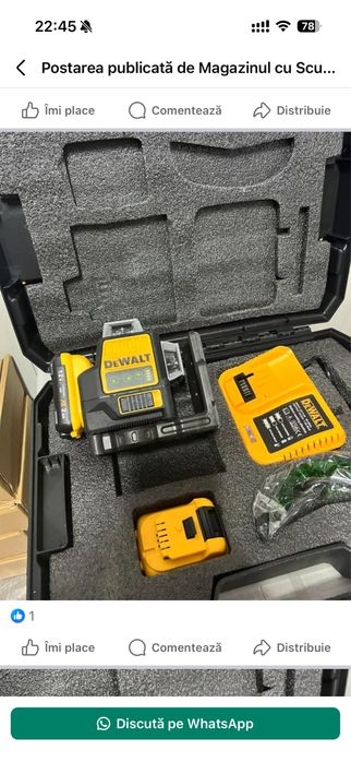 Laser Dewalt 16 linii