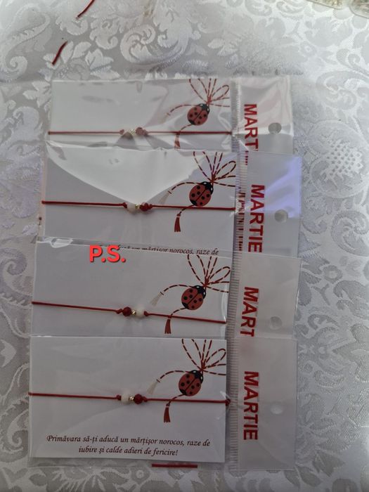 Bratari martisoare cu bile aur sau argint.