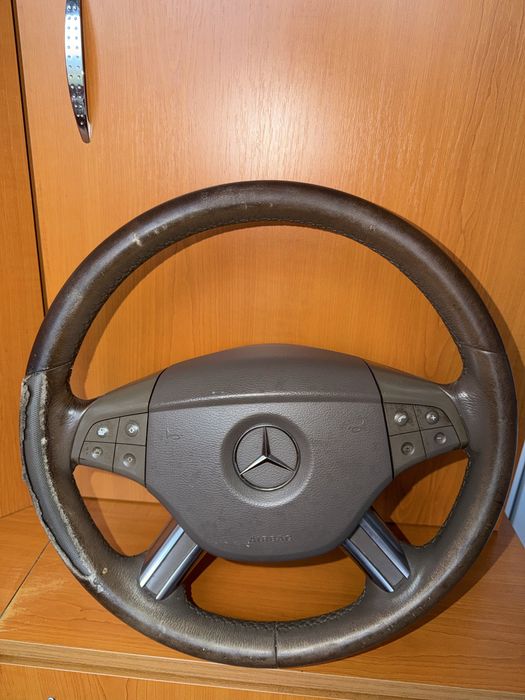 Volan Mercedes ML GL W164 X164 bej maro non facelift airbag si comenzi