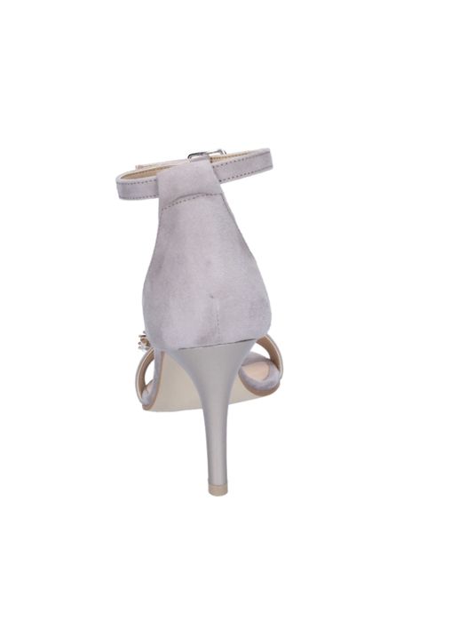 Vand Sandale noi cu toc dama Milano, Piele intoarsa, Gri, marime39