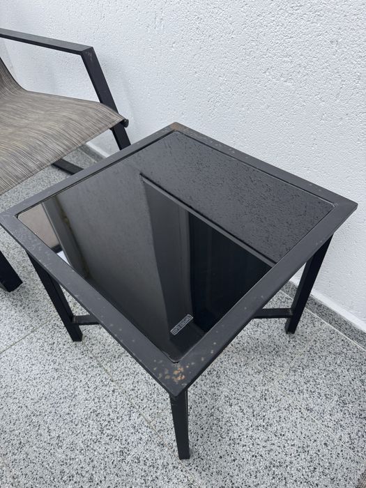 Set balcon masa + 2 scaune metal