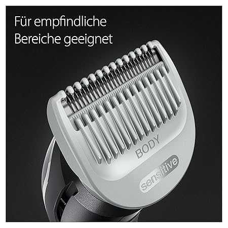 Тример Braun Body Groomer 5 BG5340, гребен за чувствителни зони, сив