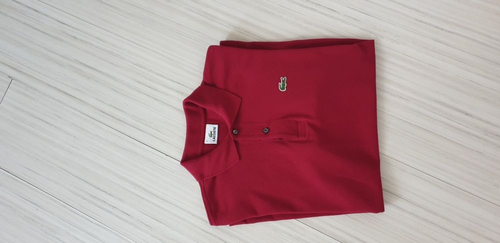 Lacoste Pique Cotton Mens Size 3 - S НОВО! ОРИГИНАЛ! Мъжка Тениска!