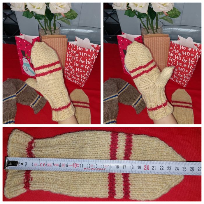 НОВИ Ръчно плетени вълнени ръкавици на СТРАХОТНА ЦЕНА