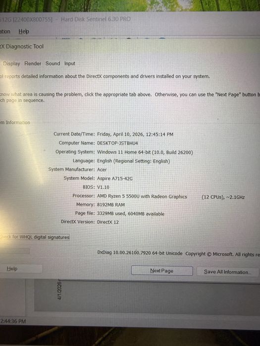 Laptop Gaming Acer Aspire 7 Ryzen 5 GTX 1650, SSD 512GB